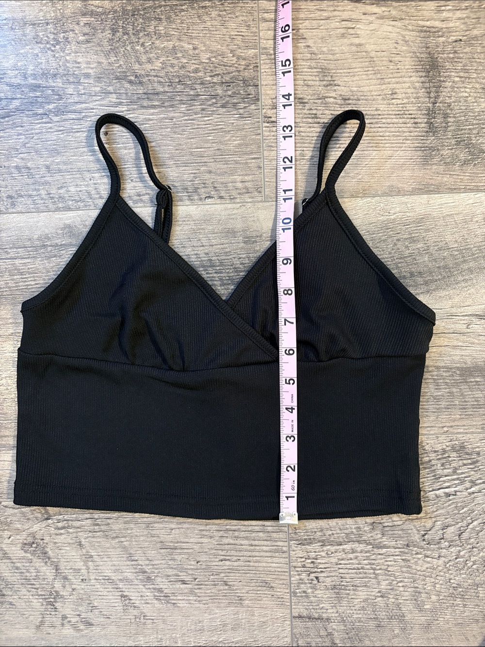 Black Ribbed Tank Top - Picture 3 of 5